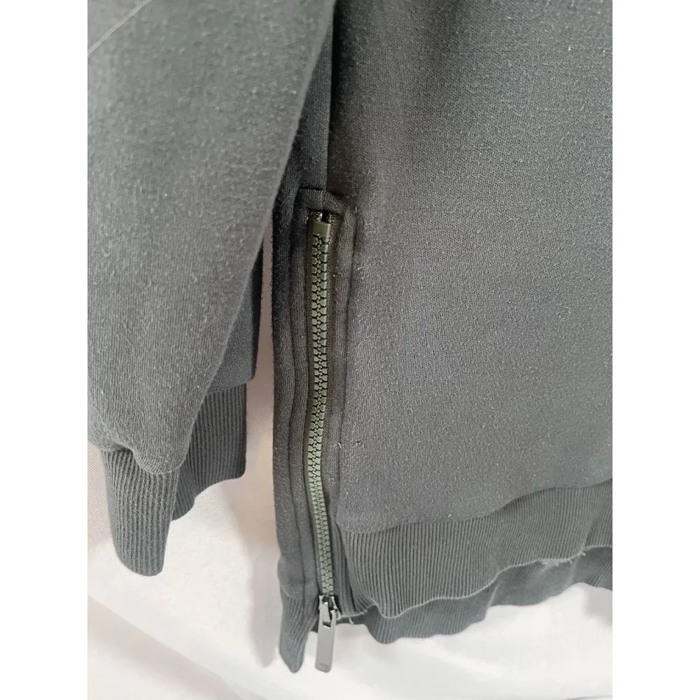 Varley Oversized Sweatshirt Side Zipper Pullover Dark Gray Women’s Size Small - Image 2