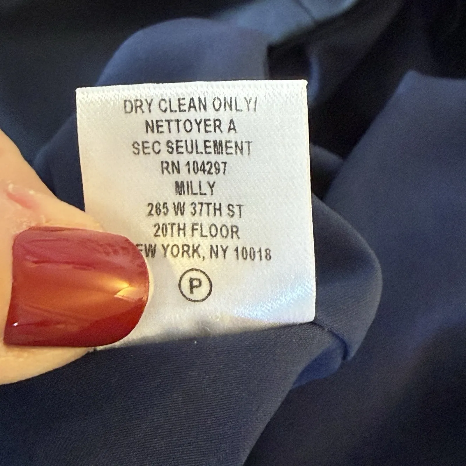 Milly Navy Blue Sheath Dress Size 10 Career Business Gold Zipper Cocktail Event - Image 7