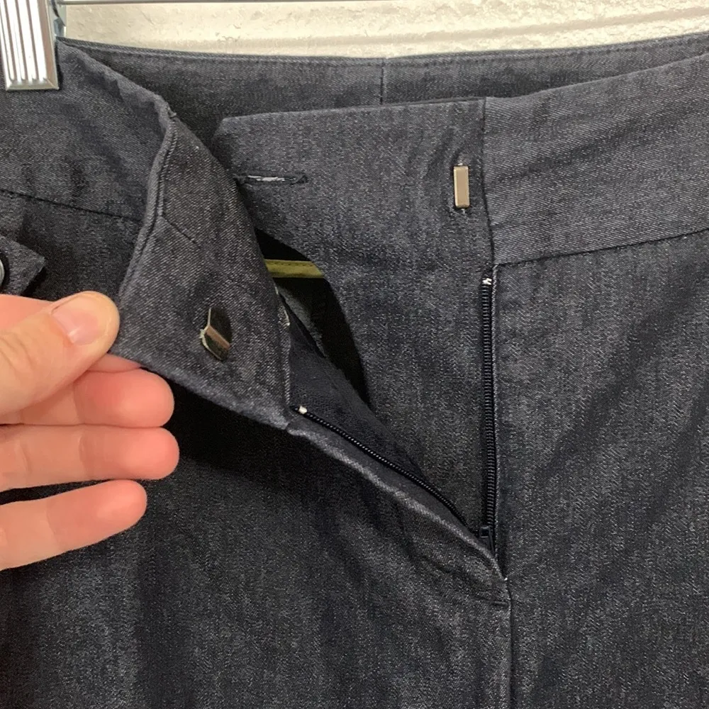 Worthington Navy Cropped Wide Leg Dress Pants Size 8 - Image 3