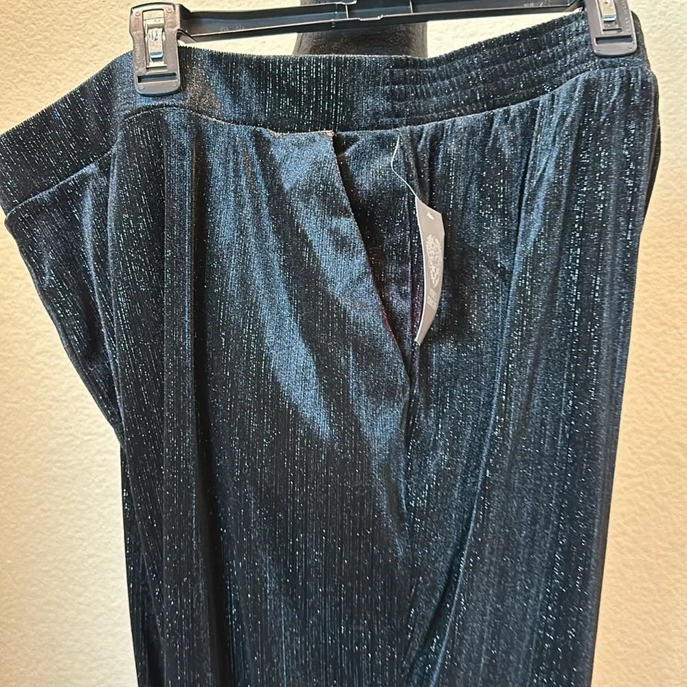 NWT Vince Camuto Elegant Black Velvet pants - Image 2