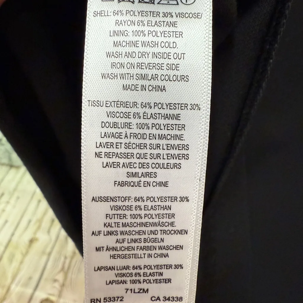 French Connection Black Mini A-line Dress with Ruffles sz 4 - Image 7