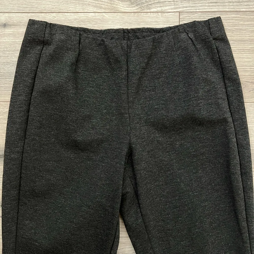 J. Jill Ponte Slim Leg Pull On Dress Pants | Charcoal Grey | Large Petite - Image 3