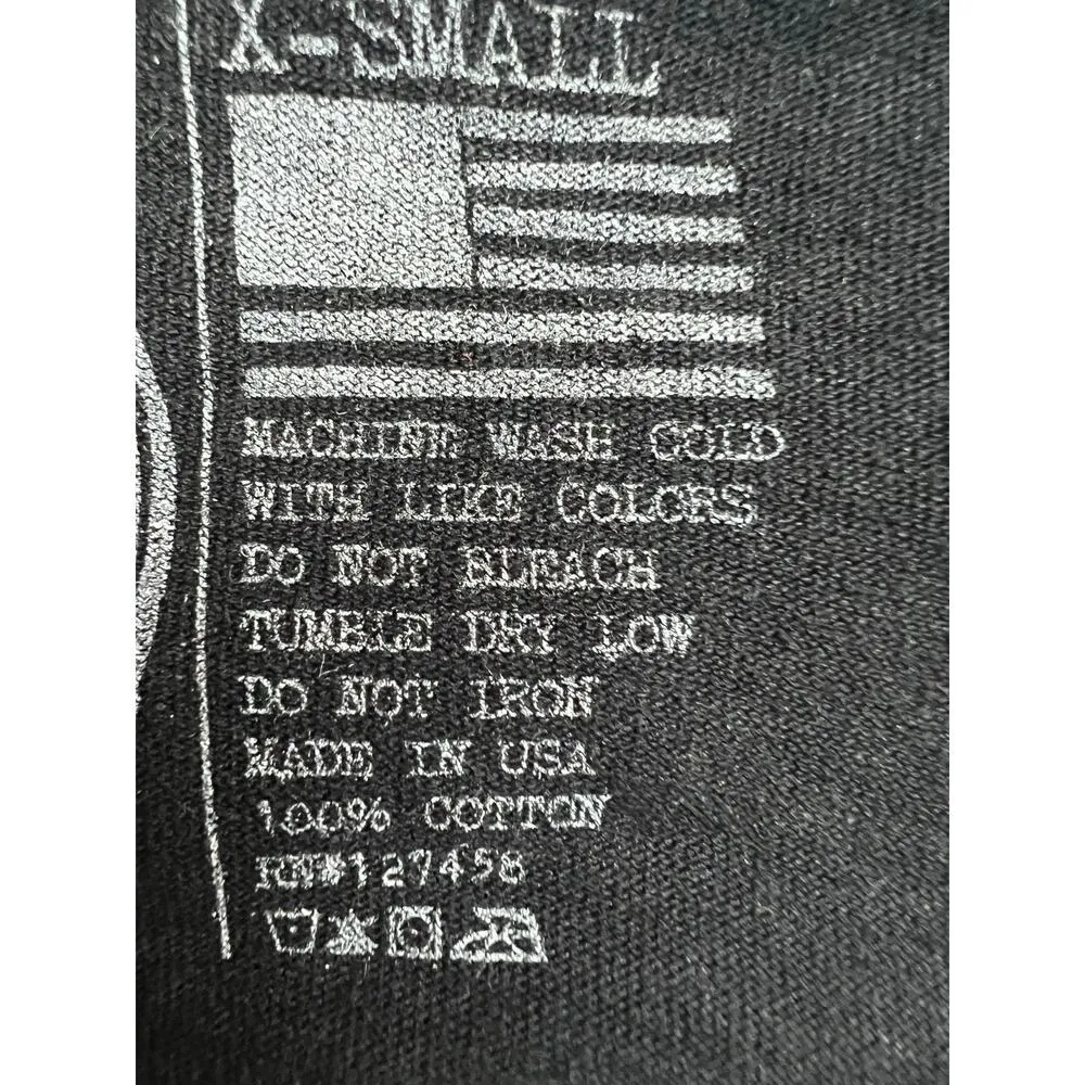 Affliction 1973 American Customs Women's Scoop Neck T-Shirt Black Lava X-Small - Image 3