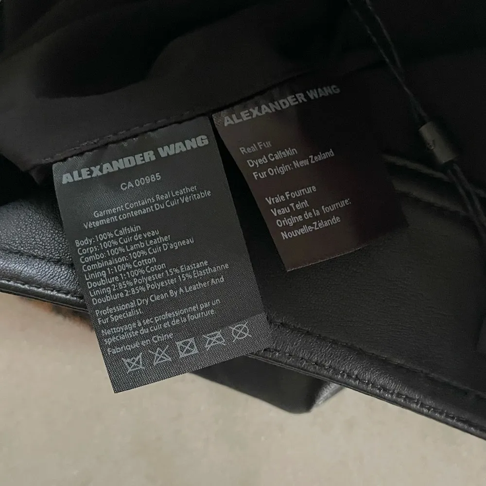 Alexander Wang Leather Leopard-Print Calf Hair Mini Skirt - Image 11