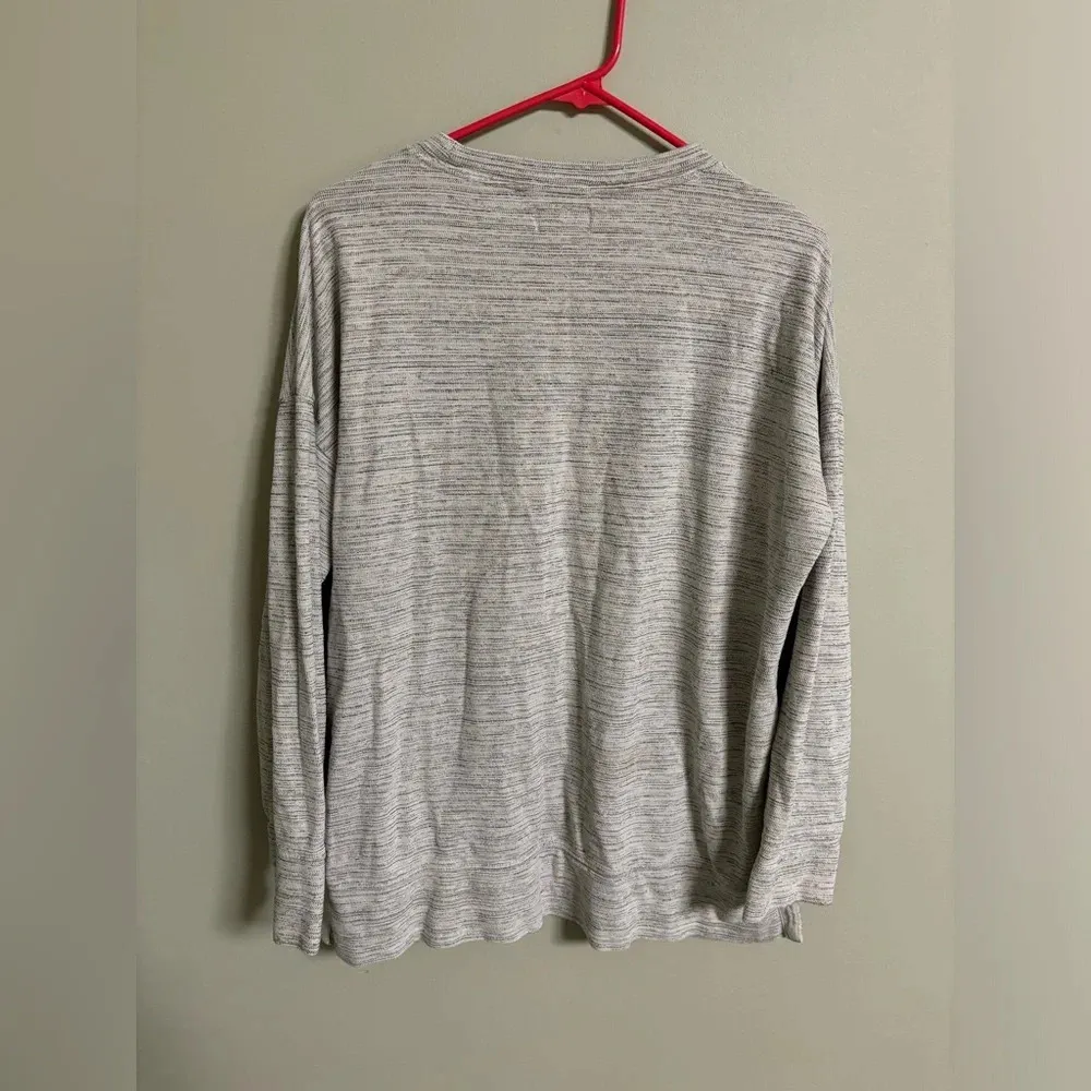 Aerie Grey Marled Light Weight Pull Over Crewneck Sweatshirt Women’s Size Small - Image 6
