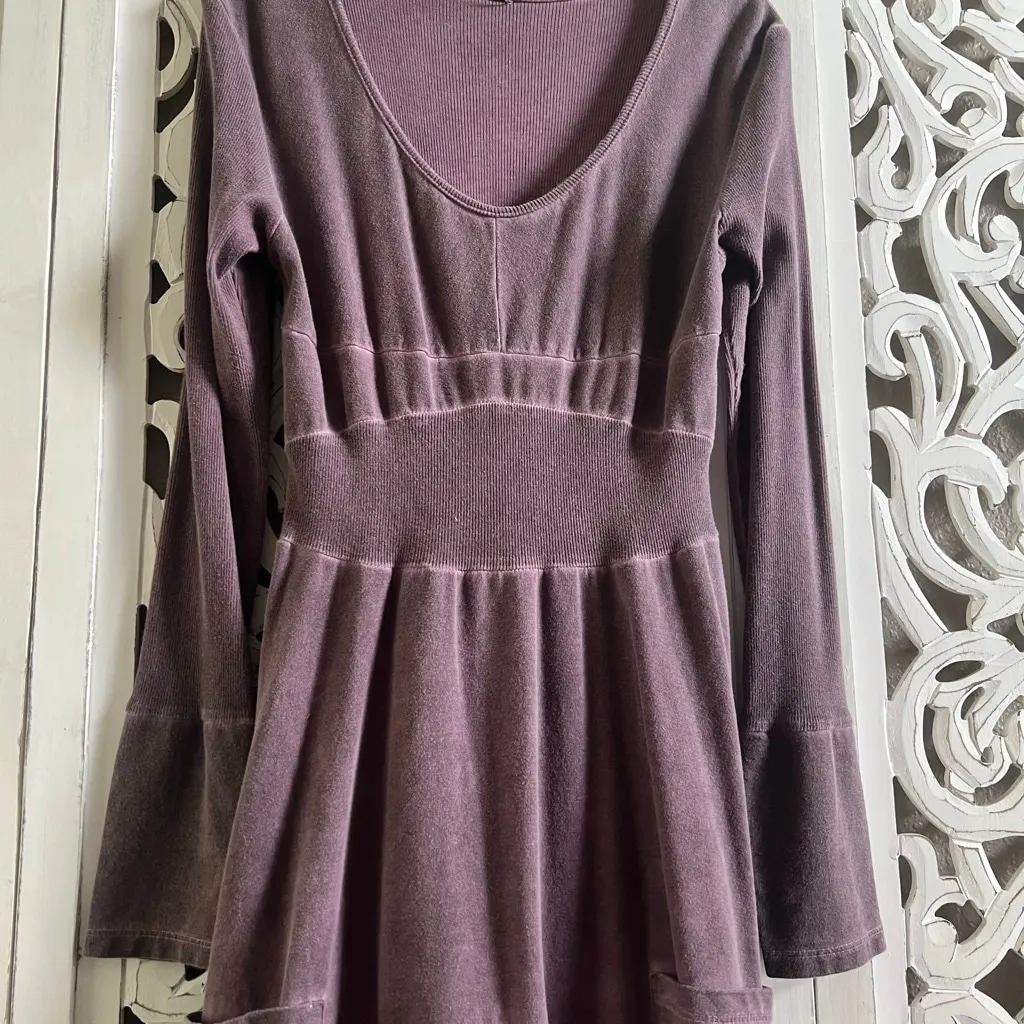 Women's Inizio Italy Magic Balloon Mauve Purple Long Sleeve Dress Size M Size M - Image 2