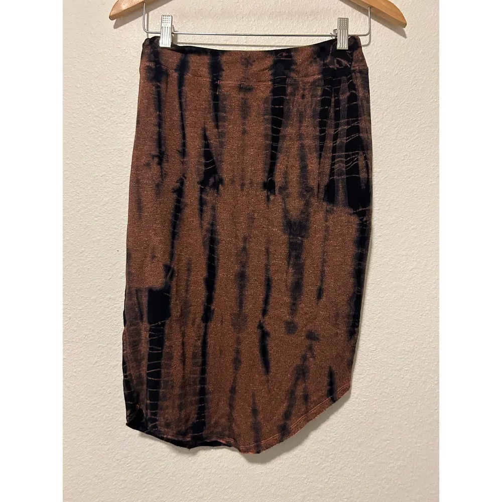 NEW Sundry Women's Size 1 Small Skirt Tie Dye Bleach Pull On Stretch Made in USA - Image 15