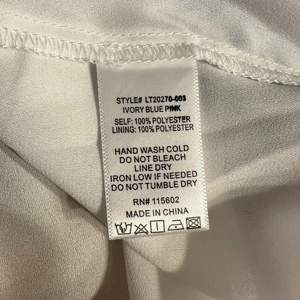 Lush Pink Blue Floral Ruffle Tank Camisole size Large Cottagecore Spring - Image 9