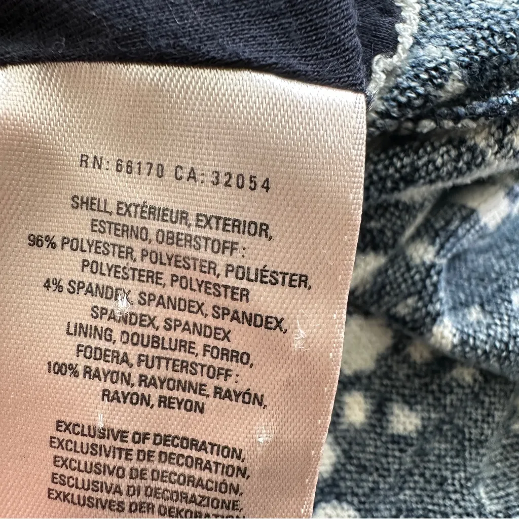 Maeve Faux Wrap Navy Confetti Knot polka dot feminine Skirt M - Image 6