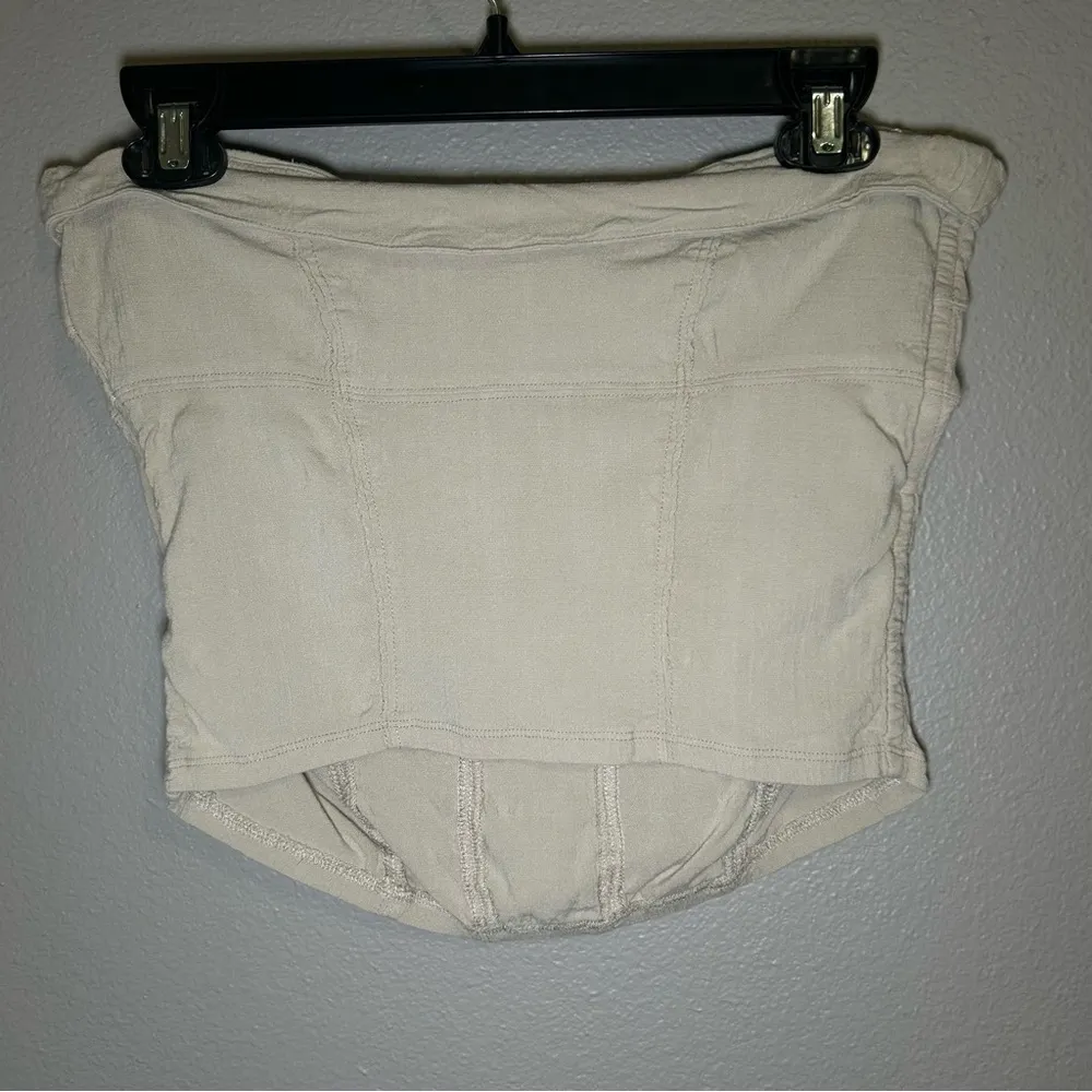 Free People You Too neutral cream tube top women’s size large - Image 6