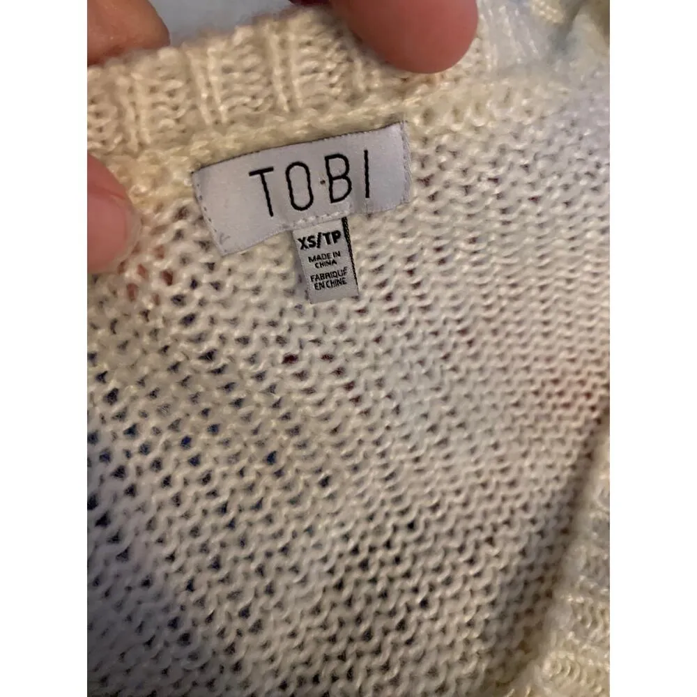 Tobi knit sweater chevron woman’s XS - Image 3