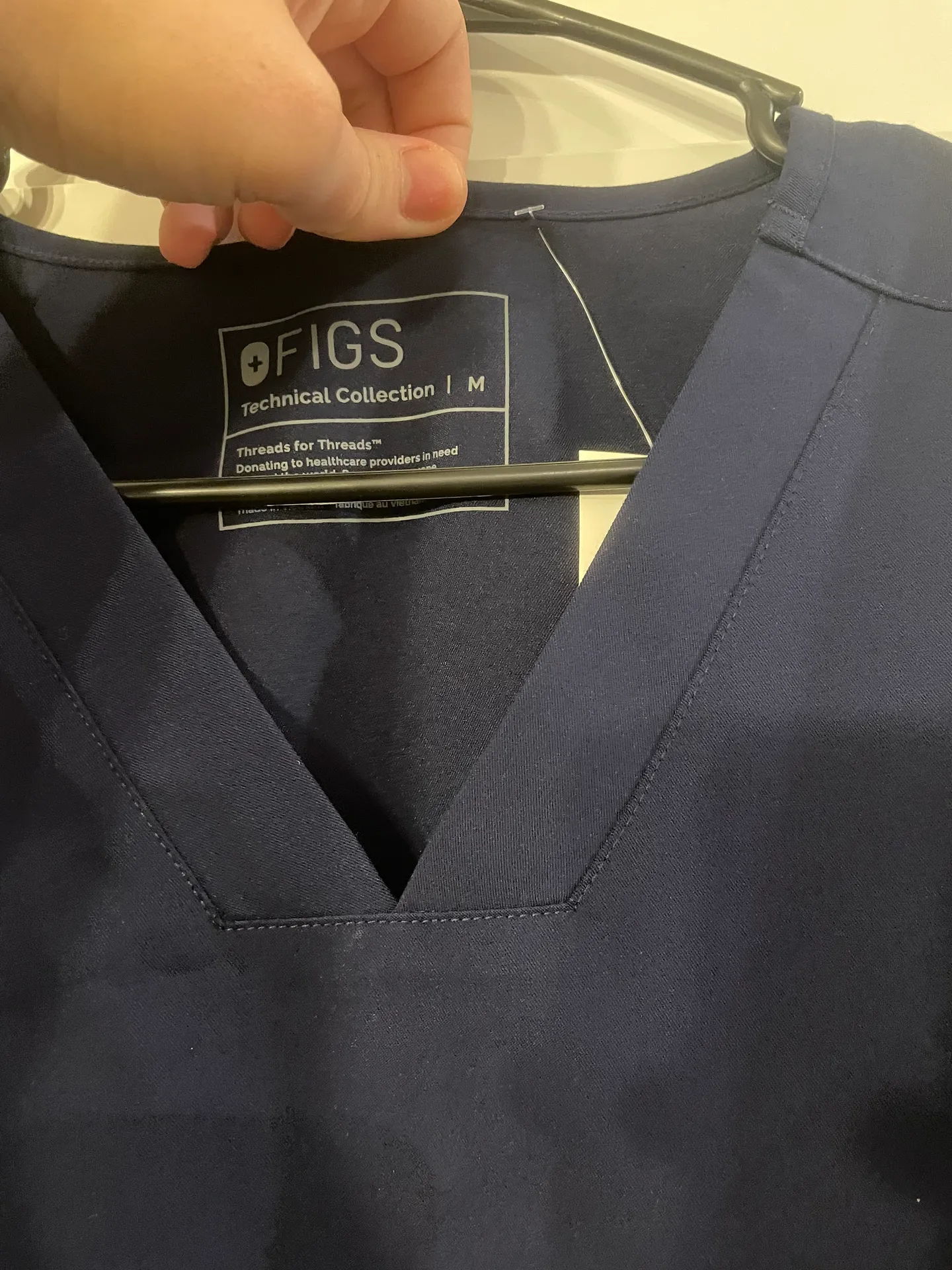 FIGS Scrubs Top Navy Medium - Image 3