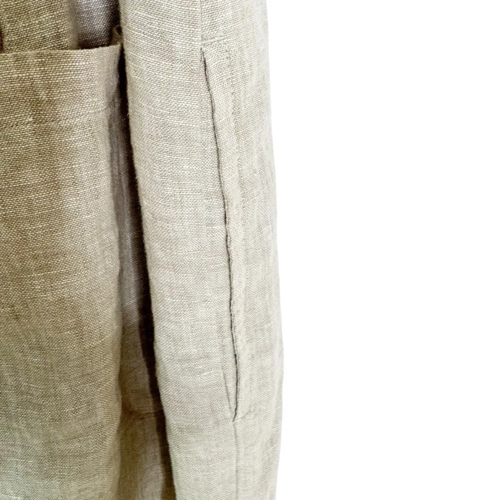 NWT Quince 100% European Linen Square Neck Jumpsuit Beige Size M - Image 7