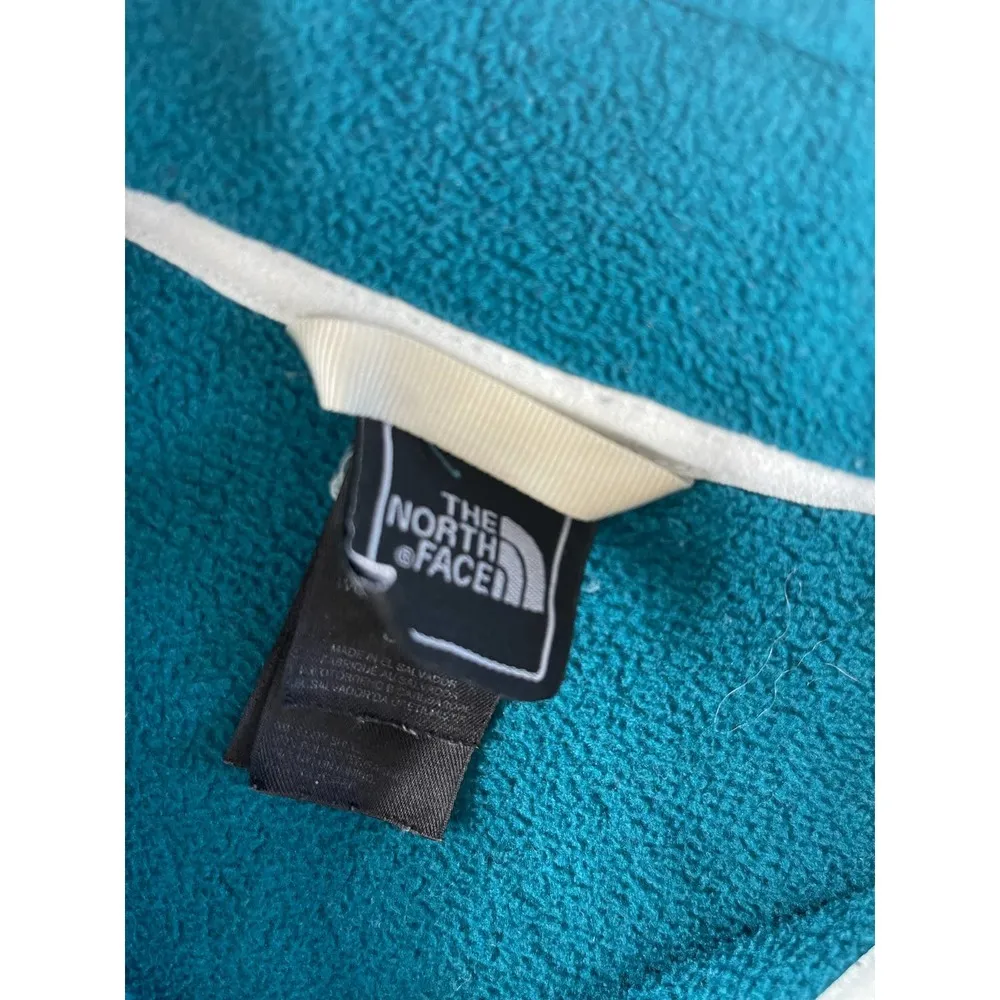 Women’s Fleece Teal North Face Jacket - Image 3