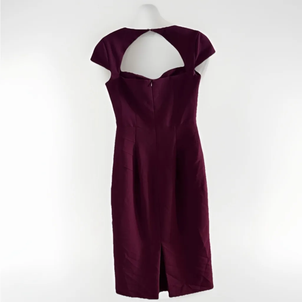Black Halo Janie Bryant Red Sheath‎ Dress Cap Sleeves Catherine 2 - Image 6