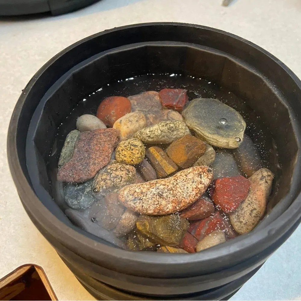 Handcrafted Oversized Agate Bohemian Stainless Steel Adjustable Ring - Image 11