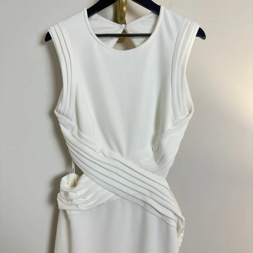 TADASHI SHOJI Tenney Maxi Evening Dress in White Size X-Large - Image 5