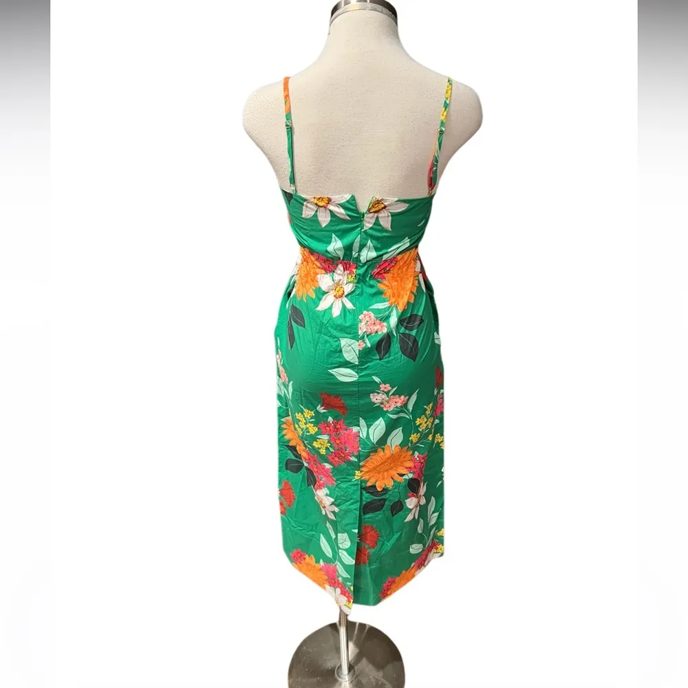 CARA CARA Vivian Dress Floral Sides Cut Out Size XS NWOT Green - Image 6