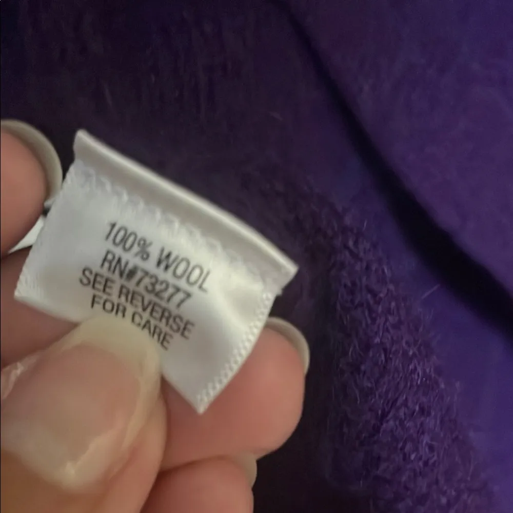 Croft & Barrow Purple Wool Zip Cardigan—XL - Image 10