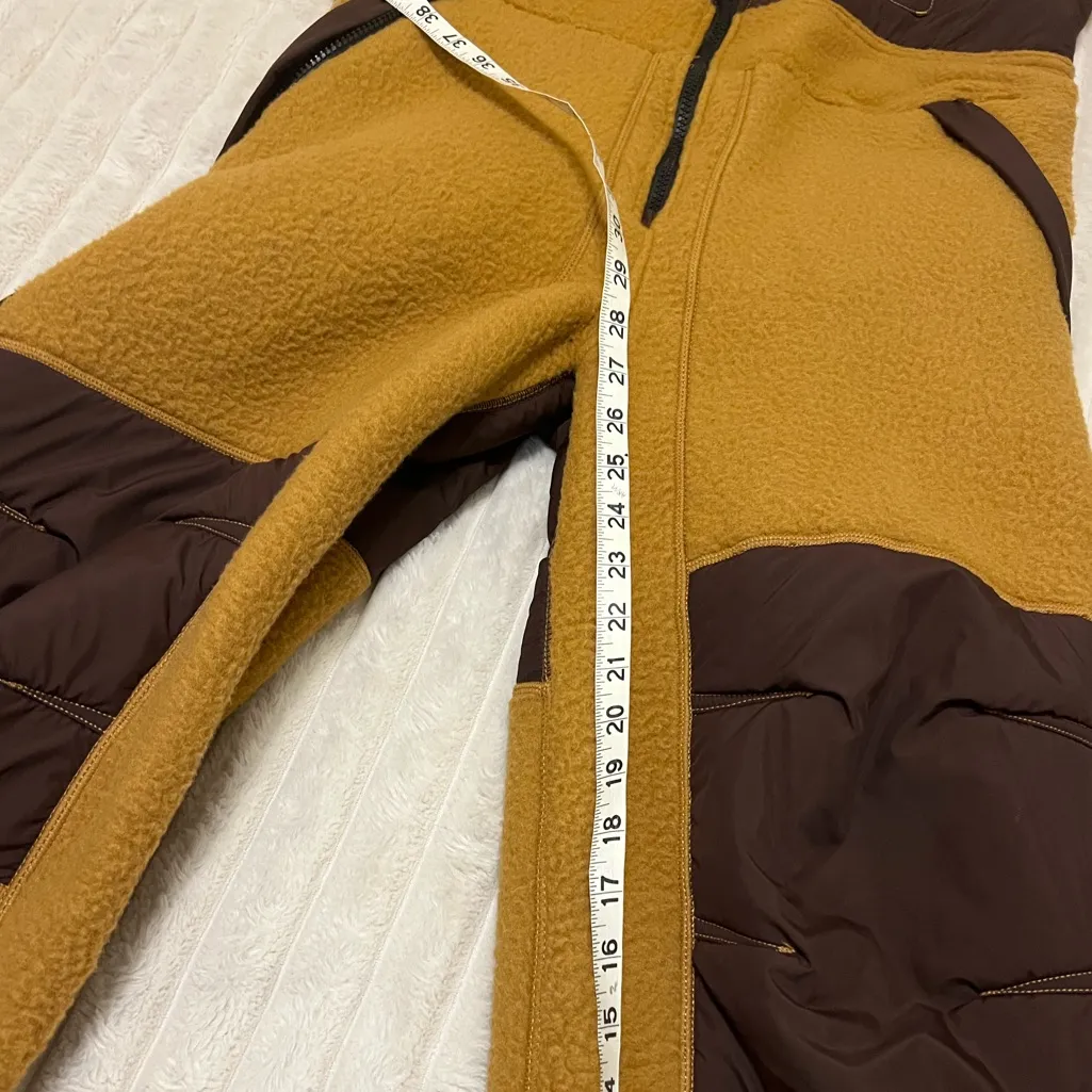 Free People Movement Hit the Slopes High Pile Fleece Snow Bibs Sz S - Image 13