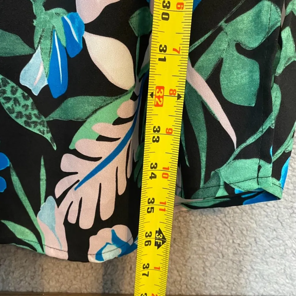 LOFT Maxi Skirt with Side Slits Tropical Floral Size S - Image 6