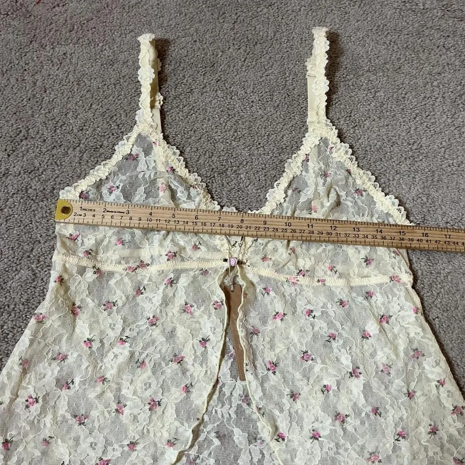 NWT SKIMS Stretch Lace Babydoll Stretch Butter Rosebud Print XL Cottagecore - Image 4