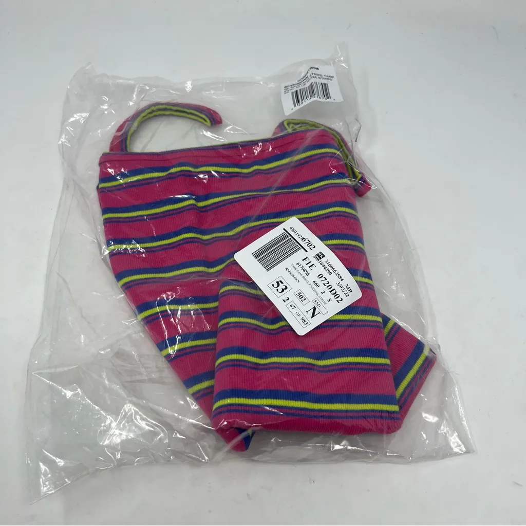 BP + Wildfang Square Neck Tank in Pink Blue Stripe – Size 2X NWT - Image 3