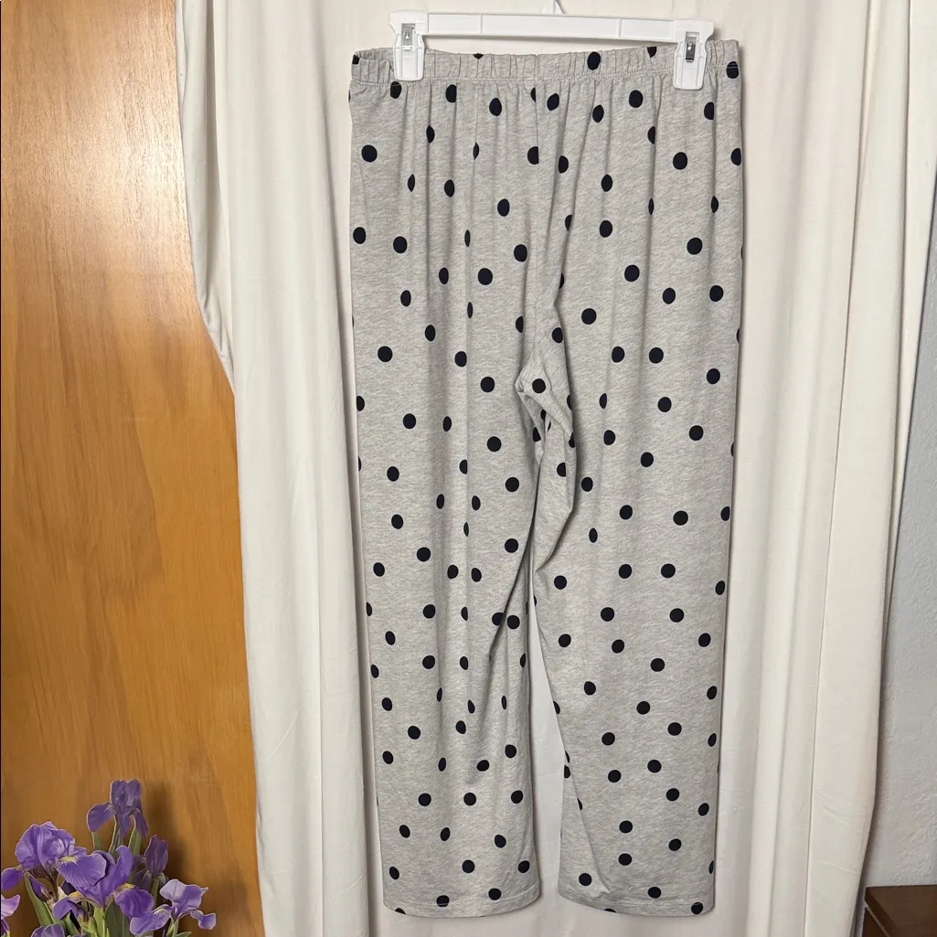 Kate Spade Black and Grey Polka Dot Pajama Pants Size Small - Image 4