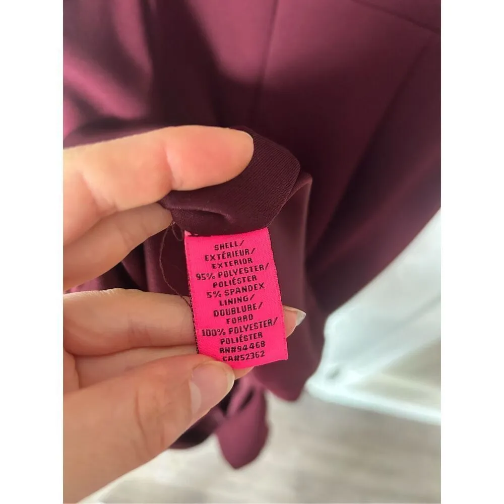 Betsy Johnson burgundy dress fancy classy work attire or a wedding guest size 8 - Image 6