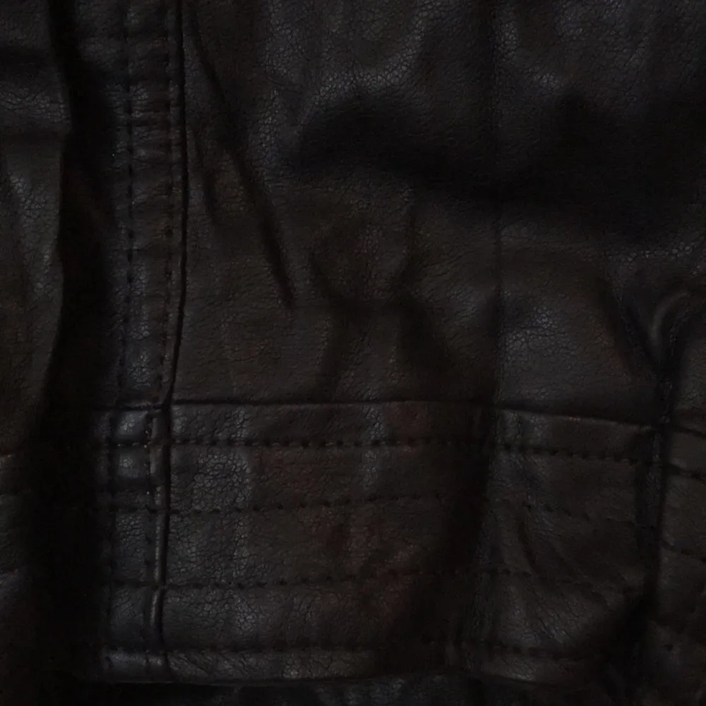 Rock & Republic Womens XL MOTO Jacket Buttery Vegan Leather Black Crinkled Style - Image 15