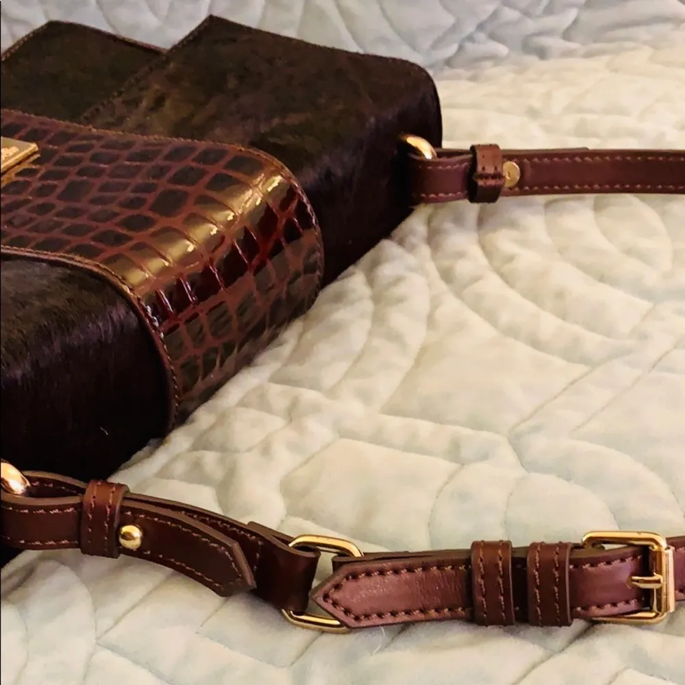 Spartina 449 Croc Shoulder Bordeaux bag. - Image 8