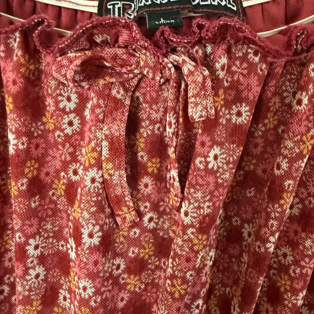 Large Red Floral Trixxi Girl Romper - Image 4