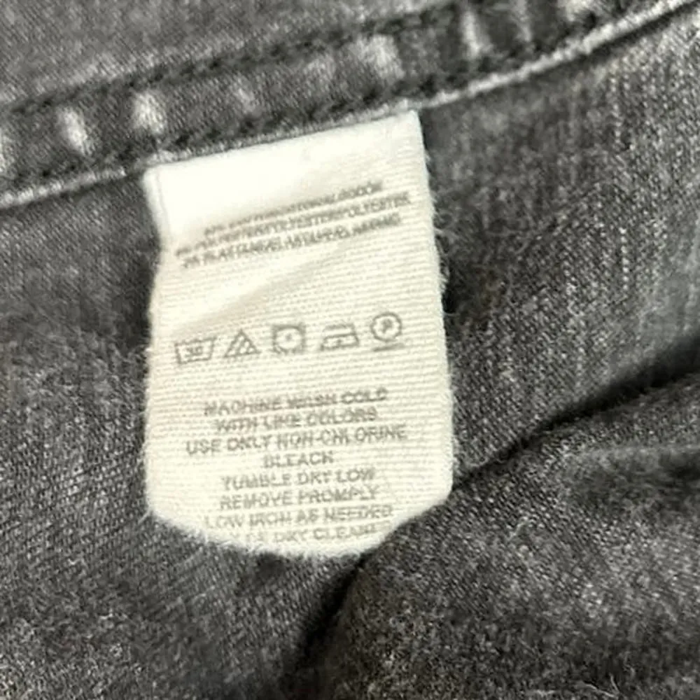 Free People Modern Femme Dark Grey Panel Bodycon Denim Jean Mini Skirt Size 2 - Image 7