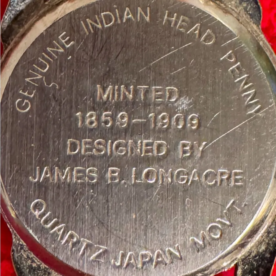 Indian Head Watch with Minimalist Face and Beaded Band Silver - Image 4