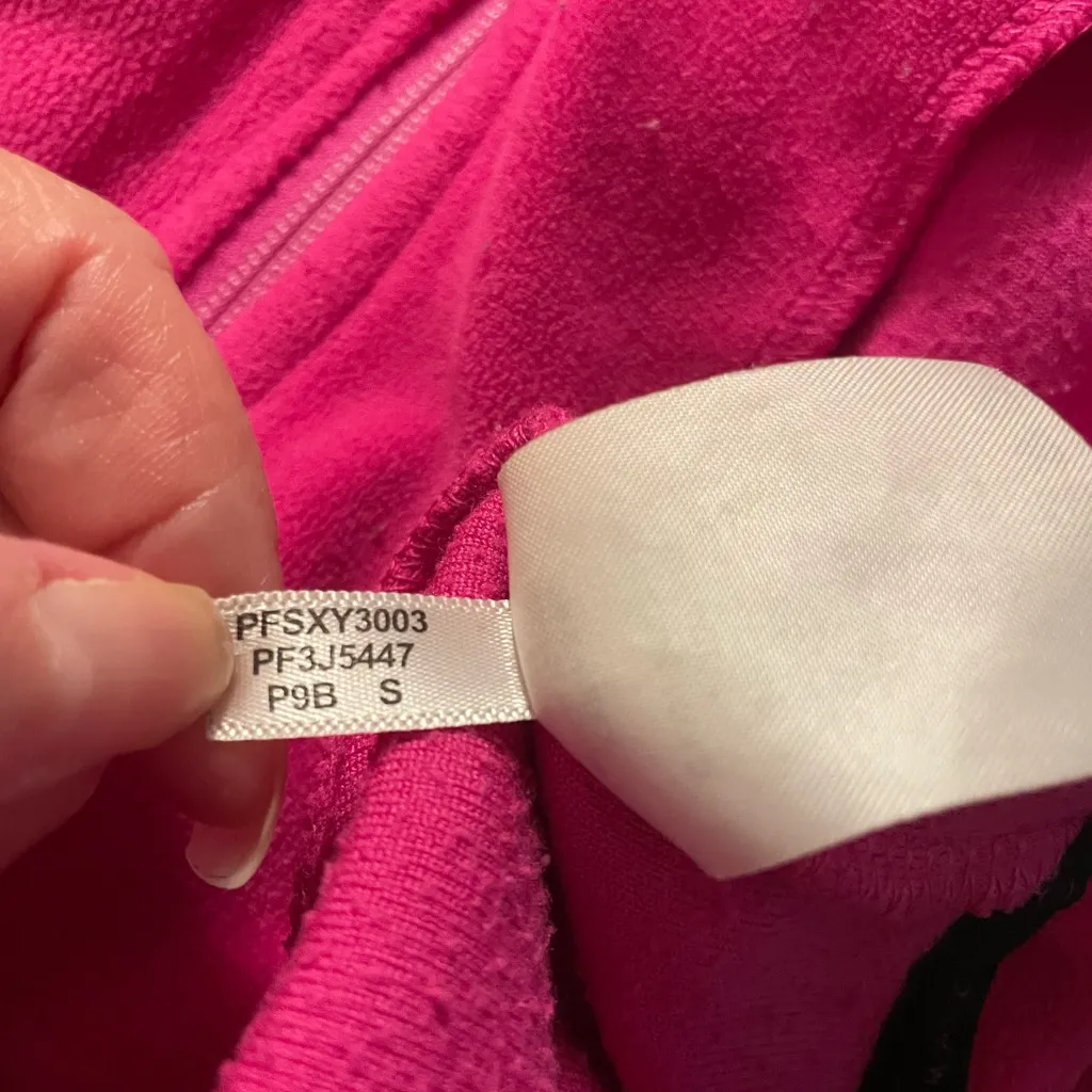 Calvin Klein Performance Jacket Small Full Zip Pockets Mock Neck Fleece Pink - Image 10