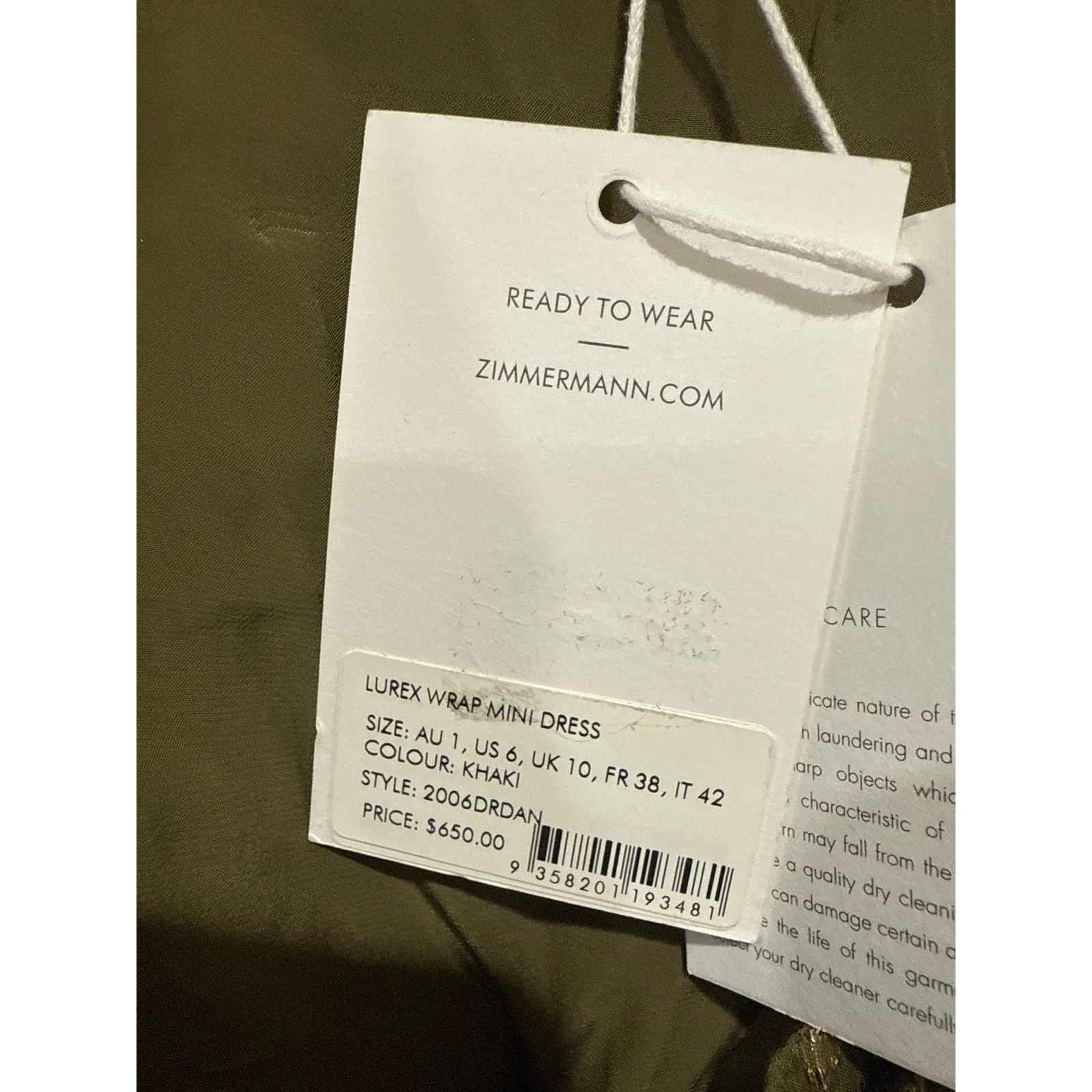 Zimmermann Ruffled Metallic Silk Wrap Minidress Size‎ 6 - Image 8