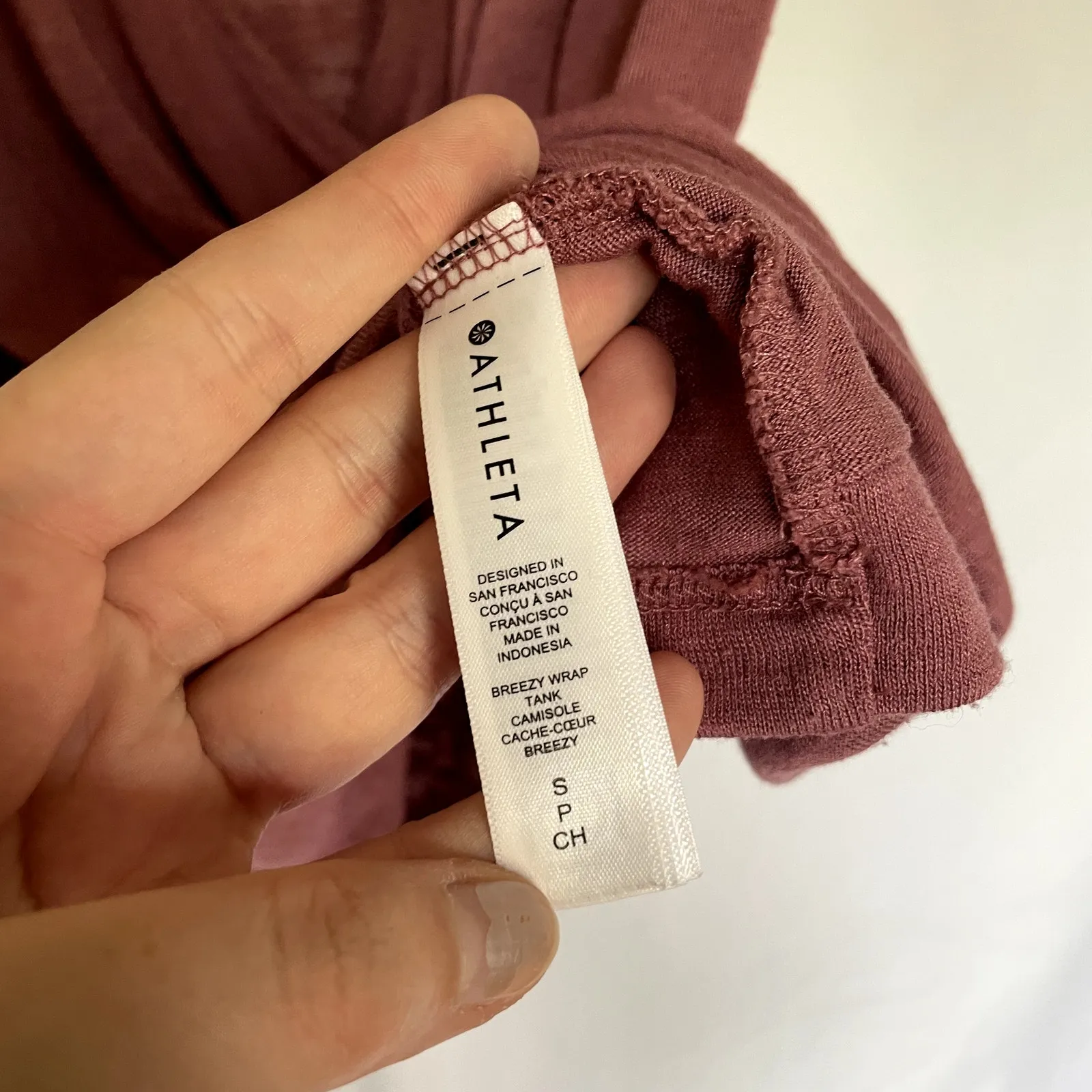 Athleta purple breezy wrap tank camisole deep v-neck sleeveless top women's S - Image 4