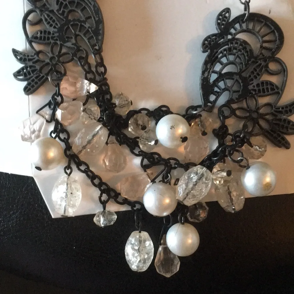 Jessica McClintock Pearl Clear & Black Reticulated - Image 2