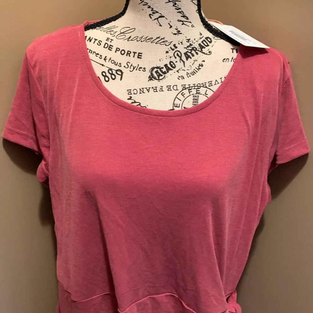 NWT Skies Are Blue Side twisted ribbed knit dress XL red - Image 3