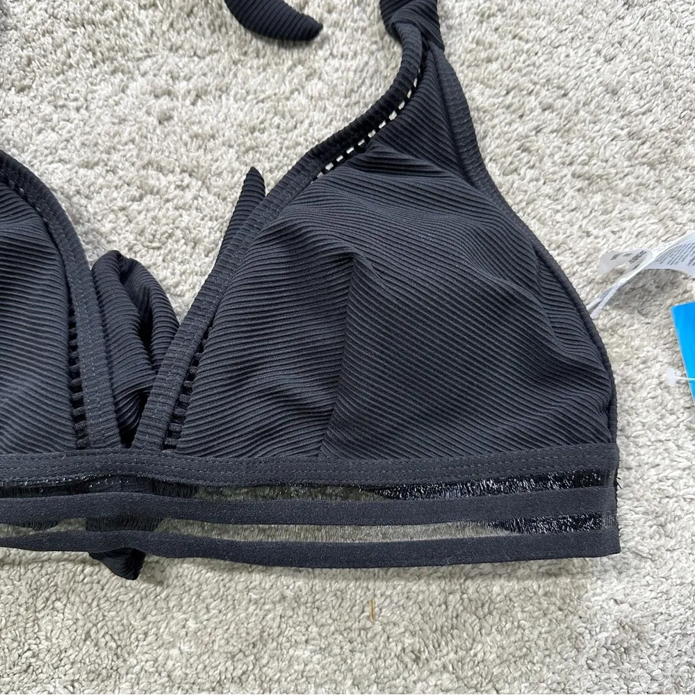 NWT Cupshe Women’s Black Halterneck Bikini Top M & High-Waisted Bottoms Set L - Image 7