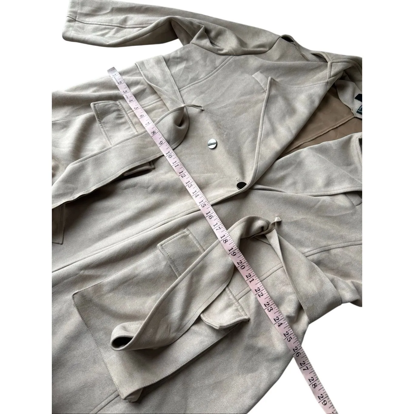 Forever 21  Oversized Faux Suede Duster Trench Coat - Image 7