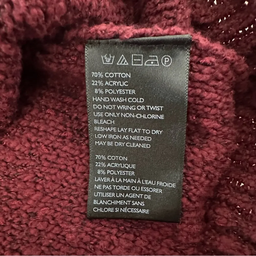 Urban Outfitters Silence & Noise Burgundy Zip Up Sweater XS - Image 4