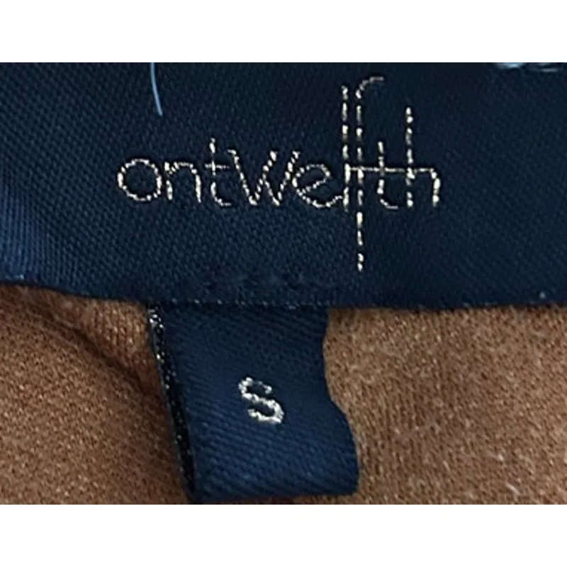 Ontwelfth Women's Waterfall Collar Faux Suede Fringe‎ Hem Vest Size S Brown - Image 4