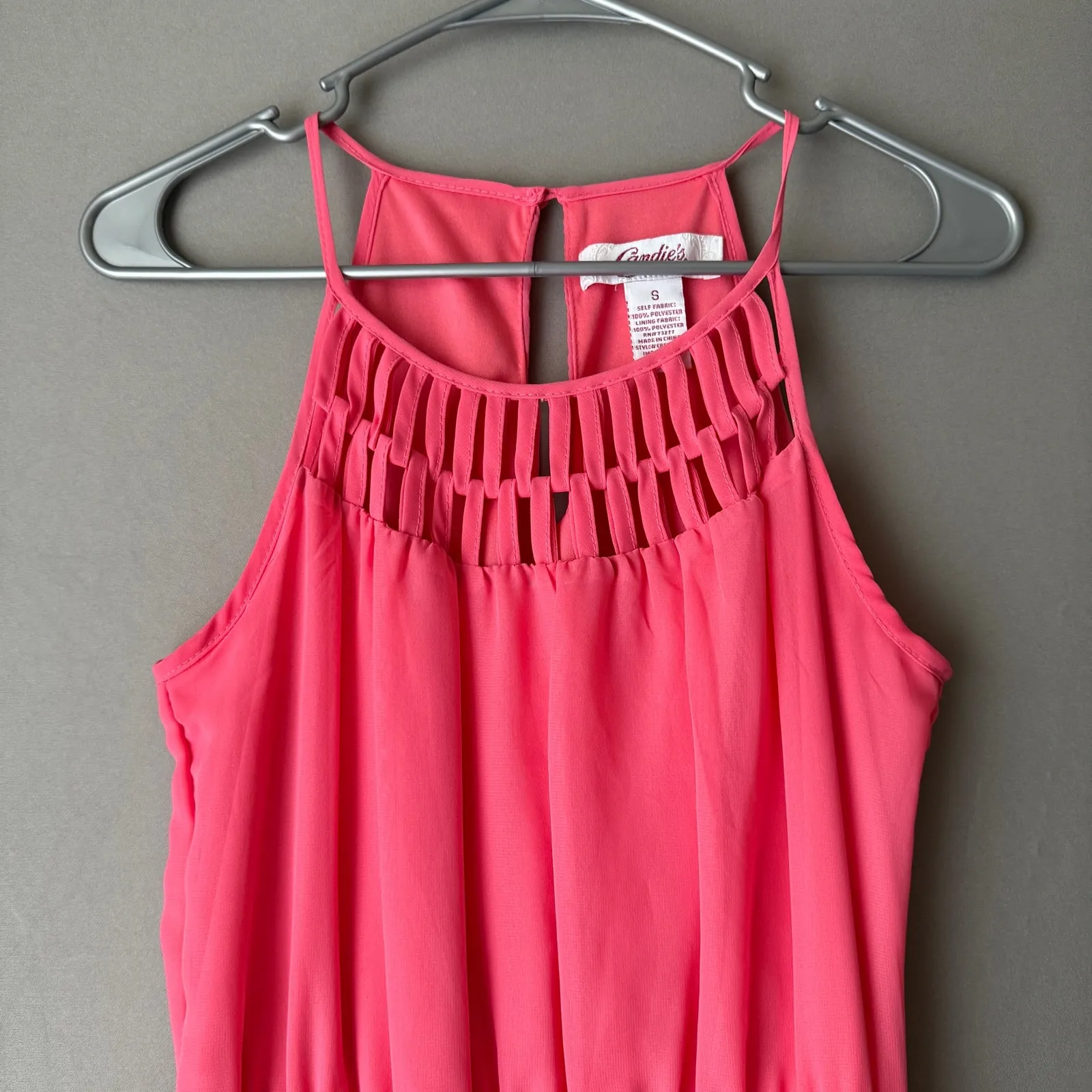 Candie's sz S pink black colorblock maxi‎ Dress - Image 3