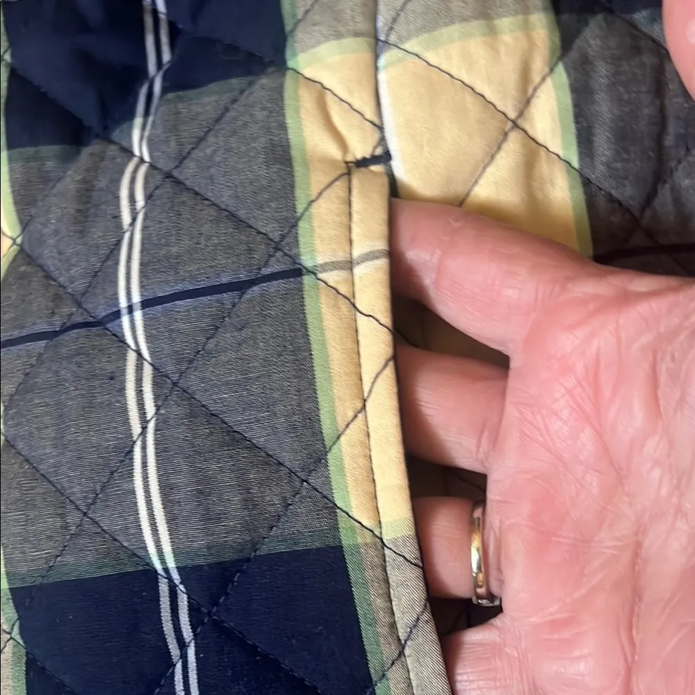 Rebecca Malone Blue and Yellow Plaid Vest medium - Image 4