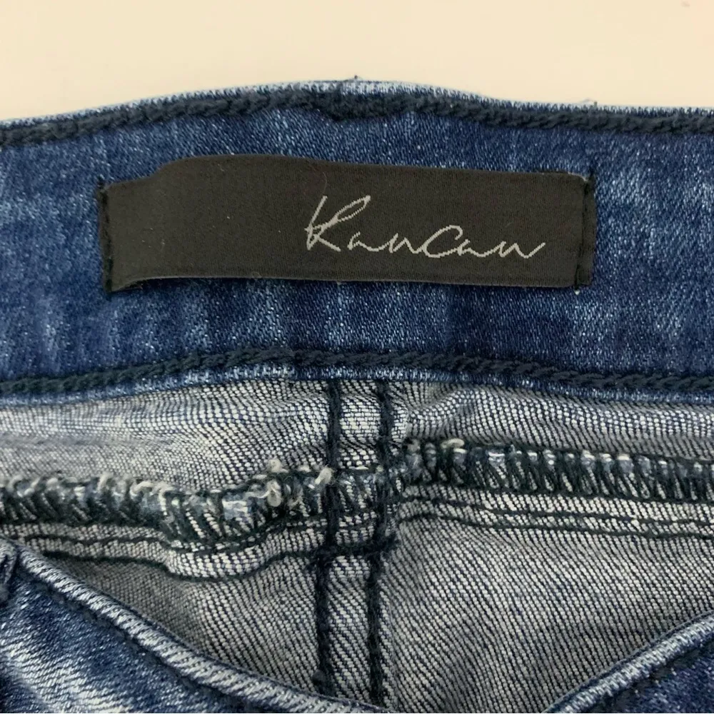 Kancan Mid Rise Skinny Distressed Jeans Size 7/27 Blue - Image 2
