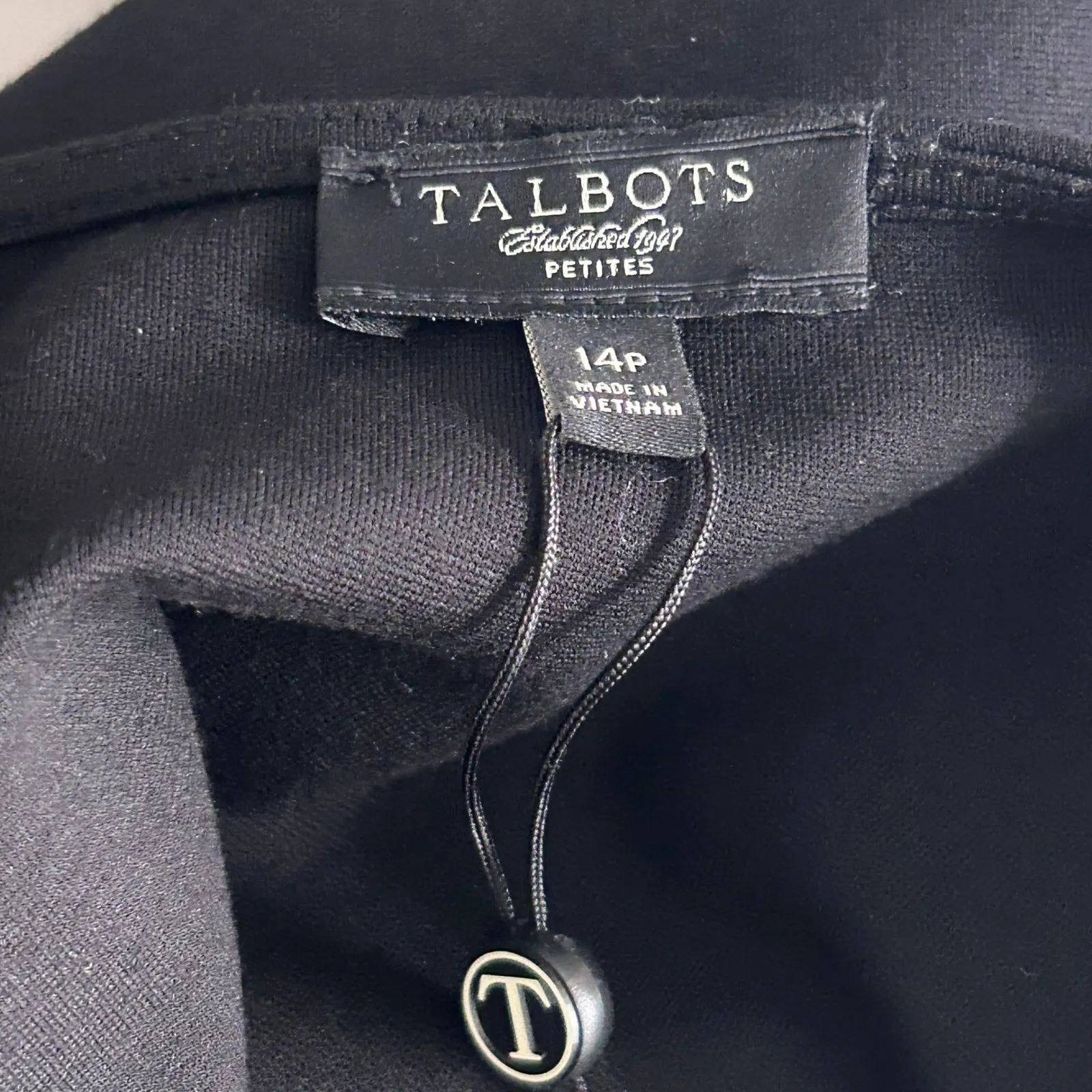 Talbots Sheath Dress 14P Black - Image 6