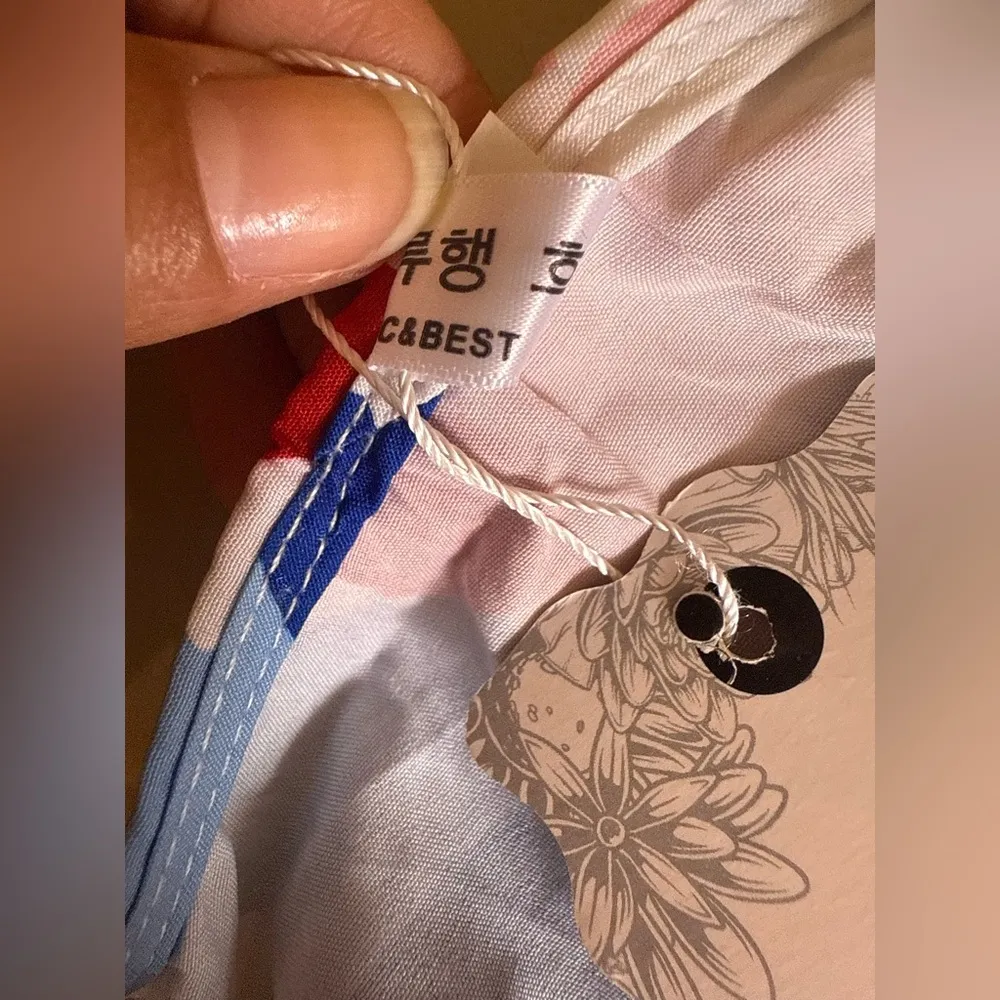 Classic & Best Love The Date Floral Midi Dress Puff Sleeve Size 4XL Summer Red - Image 9