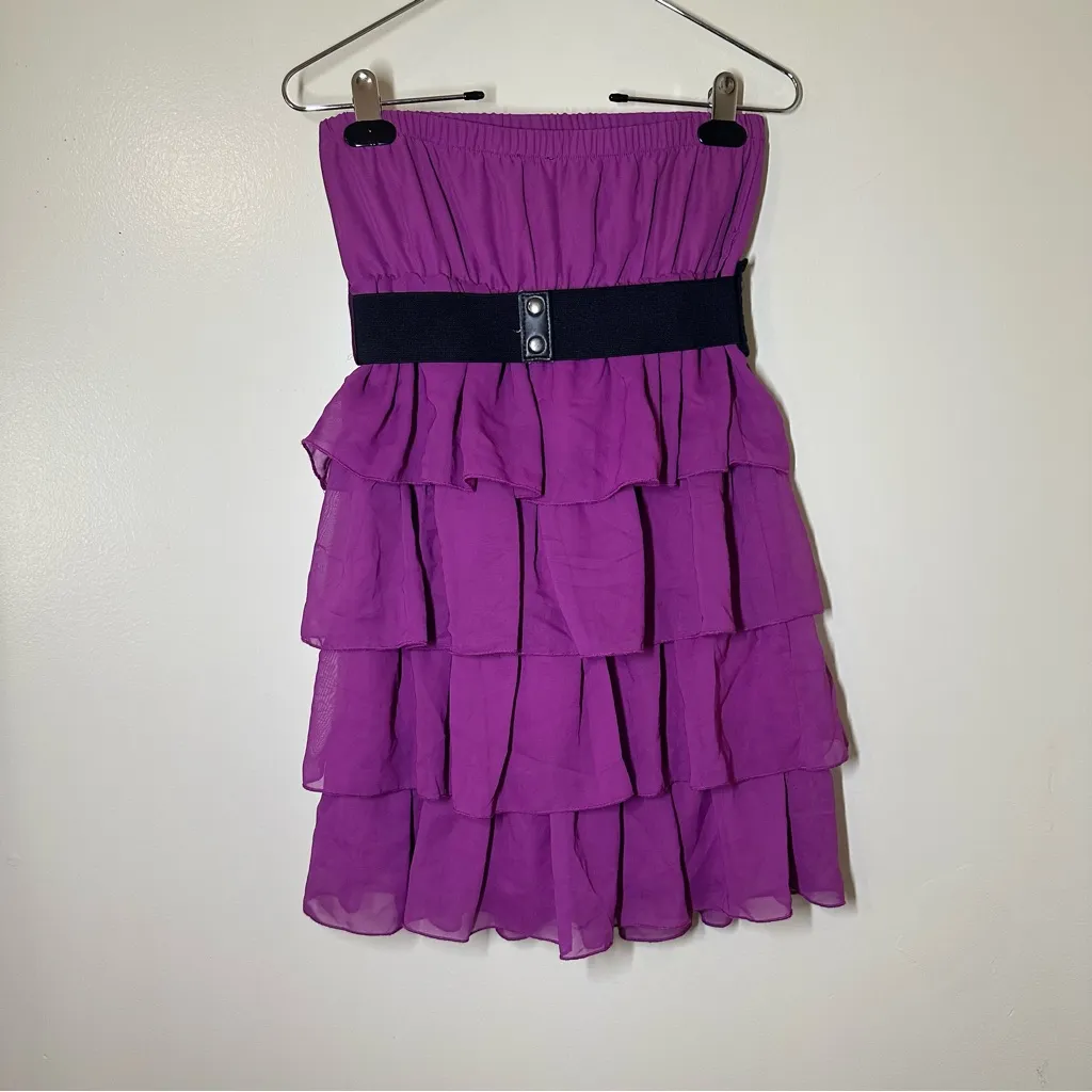 Rue21 Vibrant Purple Strapless‎ Dress - Image 2