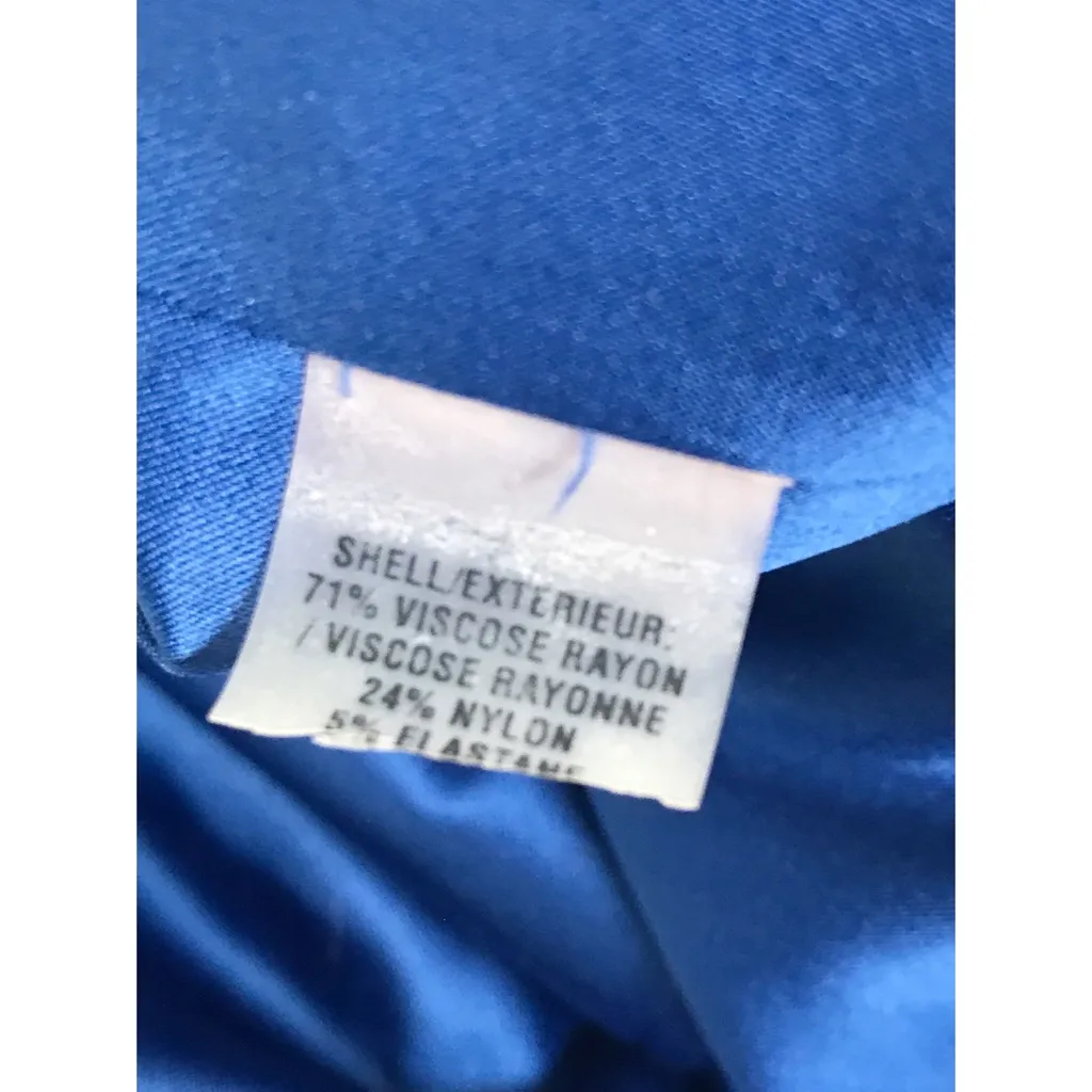 ELIE TAHARI Blue Bodycon Sleeveless Dress Scoop Neckline Midi Tank Dress Size 6‎ - Image 9